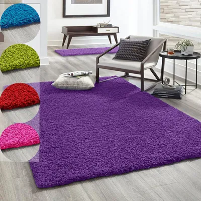 Produktbild von Hochflor Teppich Prime Shaggy Langflor Wohnzimmer Schlafzimmer Rund Farbig