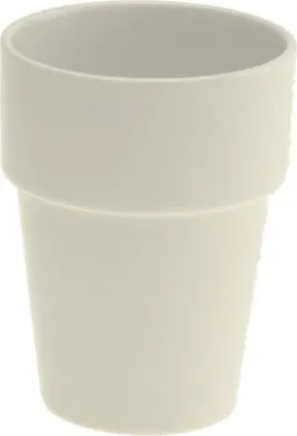 Produktbild von 6 x Kaffeebecher, Teetasse, Porzellan, weiß, 19 cl