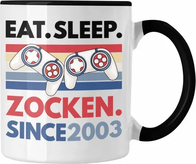 Produktbild von Trendation - 18. Geburtstag Tasse Jungen Jungs Geschenk 18er Geschenkidee 18 Sohn Gamer (Schwarz)