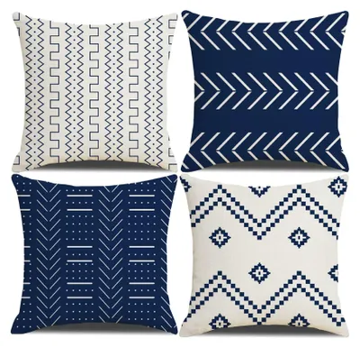 Produktbild von Set aus 4 Boho-Kissenbezügen für eine moderne Dekoration