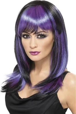 Produktbild von Smiffys - "Glamour" Perücke für Damen SM359 (Einheitsgröße) (Schwarz)