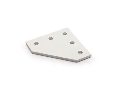 Produktbild von Verbindungsplatte - 2020 L Aluminium, eloxiert, I-Typ Nut 5,  B-Typ Nut 6