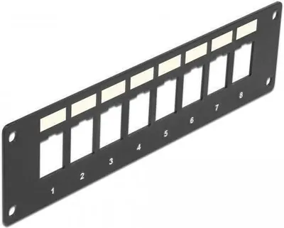 Image de Support Keystone 8 ports, métal, encliquetable, noir