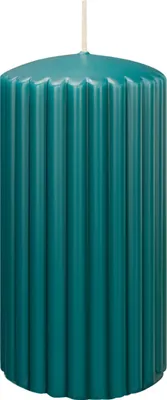 Produktbild von Rillen Kerzen Seegrün 150 x Ø 80 mm, 4 Stück