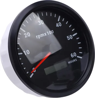 Immagine prodotto di 110 mm 4 3/8 pollici tachimetro, retroilluminazione a 7 colori, 6000 giri/min, misuratore con contaore per camion, trattori, rimorchi, auto, camper, imbarcazioni, DC da 9 a 32 V, ghiera nera CXA007B