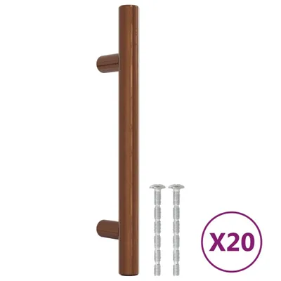 Image de vidaXL Poignées de meubles 20 pcs. Bronzes 96 mm Acier inoxydable