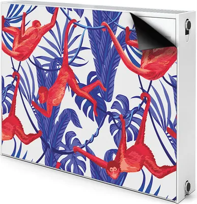 Produktbild von Magnet Heizkörper Heizkörper-Abdeckung Heizkörperabdeckung 110x60 cm  - Affen, Abstraktion