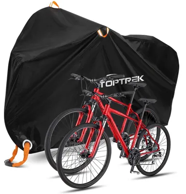 Produktbild von Fahrradabdeckung Fahrradhülle Fahrradschutzhülle für 2 Fahrräder - 210 x 110 x 95 cm - Wasserdicht - 210D Oxford-Gewebe