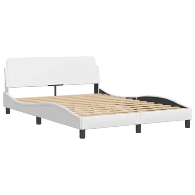 Produktbild von Bettgestell "Dover" Weiß 140x190 cm Kunstleder