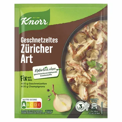 Produktbild von Knorr Fix für Züricher Geschnetzeltes  5 x 54g