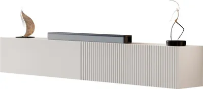 Produktbild von MIRJAN24 TV-Lowboard Capital 200, Wohnzimmer TV-Tisch, TV-Sracnk mit zwei Klappen, Gasdruckfeder (Farbe: Cashmere)