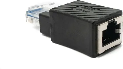 Produktbild von LAN Adapter RJ45 Buchse zu Stecker Ethernetadapter Kabel in Schwarz