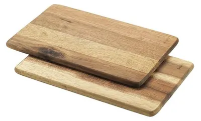 Productafbeelding van Set van 2 Vesper- of Ontbijtborden – Acaciahout,gecertificeerd, 23 x 15 cm