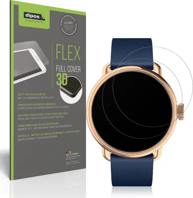 Produktbild von 2x Full Cover Schutzfolie matt für Withings Scanwatch 2 42mm Panzerfolie Anti-Shock