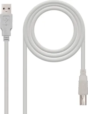 Produktbild von Nanocable 10.01.0104, 3 m, USB A, USB B, USB 2.0, Männlich/Männlich, Beige