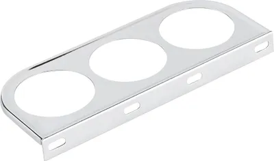 Productafbeelding van 52 mm / 2 inch, 3-gaats, universele bevestigingsplaat voor instrumenten, geschikt voor auto's, met ijzeren houder, zilverkleurig