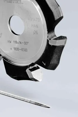 Image de Fraises à rainurer en V HW 118x14-90°/Alu - FESTOOL - 491470