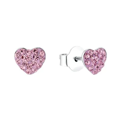 Produktbild von Ohrstecker Mädchen Herz aus 925er Silber, rhodin. Prinzessin Lillifee