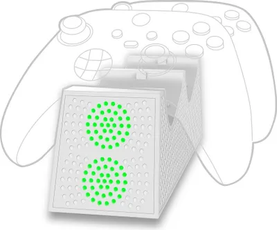 Image de Qware Dual Charger Compatible avec Xbox X/S Series - Chargeur pour 2 contrôleurs