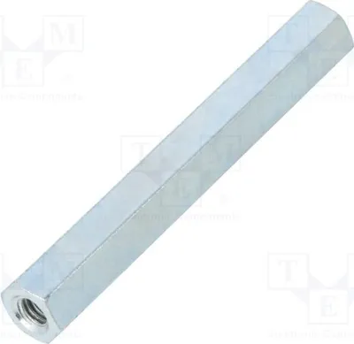 Immagine prodotto di 10 distanziatori filettati con filettatura interna M4 esagonale, lunghezza 50 mm. 126X50 Distanziatori
