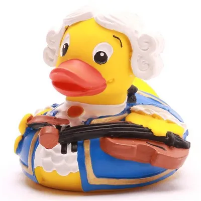 Produktbild von Badeente Mozart blau Latex 7 cm