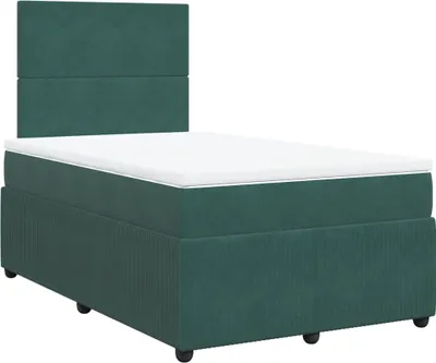 Immagine prodotto di vidaXL Letto a molle con materasso verde scuro 120x190 cm in velluto