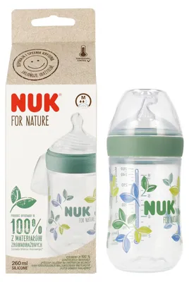 Produktbild von NUK For Nature Flasche mit Silikonsauger 260 ml M Grün 10742005
