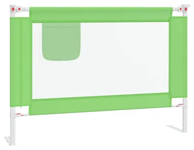 Produktbild von vidaXL Kleinkind-Bettschutzgitter Grün 90x25 cm Stoff
