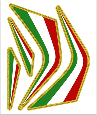 Produktbild von Sticker Aufkleber, Kit Dekorationen Friesen Tricolore Italien für Moto