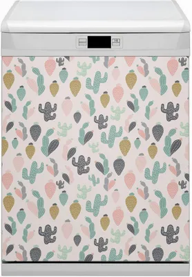 Obrázek produktu pro Magnety Dekorativní magnetická fólie do myčky 60x70 cm Kuchyně - Barevné kaktusy