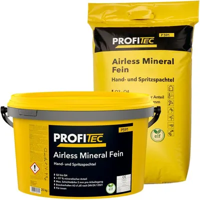 Produktbild von Profitec Airless Mineral Fein Hand- und Spritzspachtel 25 Kg Sackware P591