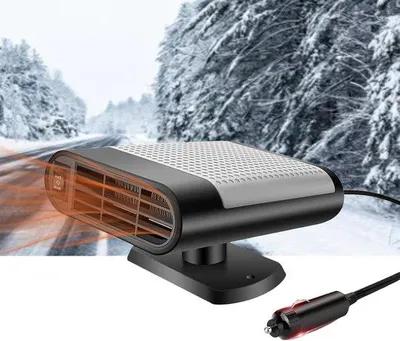 Productafbeelding van 12V Autoverwarming, 150W, 2-in-1 verwarmings- en ventilatiesysteem met dakventilator, 360° draaibaar, met klembevestiging