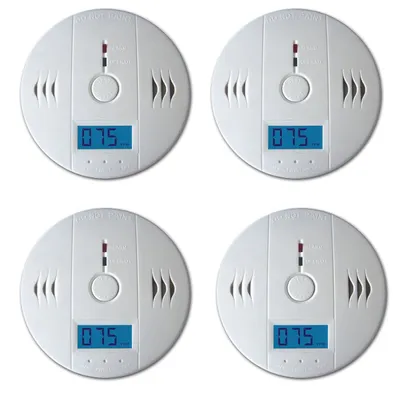 Immagine prodotto di SWANEW 4x CO Medler rivelatore di fumo allarme antincendio pausa e test pulsante indicatore di batteria bianco