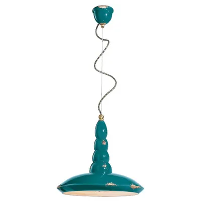 Produktbild von Ferroluce Vague-Vintage Hängeleuchte Ø 40cm Grün Rund