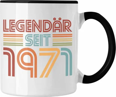 Produktbild von Trendation -  50. Geburtstag Tasse Frau Männer Geschenk 50er Geschenkidee 50 Mutter Vater Mann Frauen Lustig Geschenke Dekoration (Schwarz)