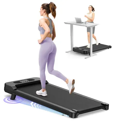 Produktbild von Laufband mit Neigung für Zuhause, 2 in 1 Walking Pad, bis 130kg belastbar, 1–8km/h, Walking Pad Laufpad mit Steigung Walkpad, für Anfänger geeignet