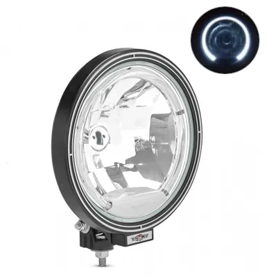 Productafbeelding van 23 cm koplamp/mistlamp voor runderen, met gerichte verlichting en LED-dagrijverlichting (LED-halo)