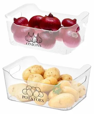 Produktbild von Küchenbox Set für Gemüse und Obst, transparent, BPA-frei, 2-teilig