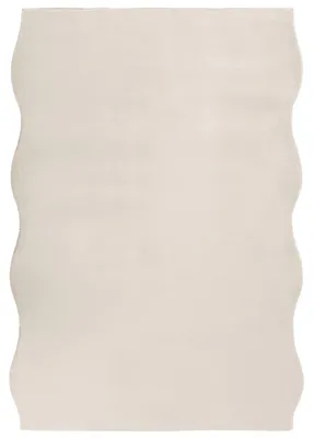 Produktbild von BELIANI Teppich Hellbeige Kunstfell 160 x 230 cm Wellenform Hochflor Modernes Design für Wohnzimmer Schlafzimmer Hochflorteppich