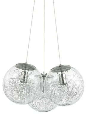 Productafbeelding van Moderne hanglamp Mapa, metalen behuizing, chroomkleurig, 3 E27 fittingen