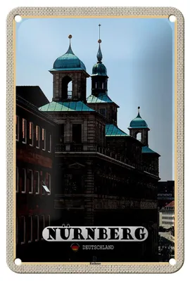 Produktbild von Blechschild Städte Nürnberg Rathaus Gebäude 12x18cm Geschenk Schild