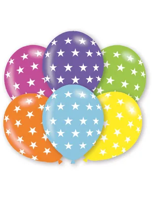 Immagine prodotto di Palloncini stella Palloncini da festa 6 pezzi colorati 28 cm - taglia unica