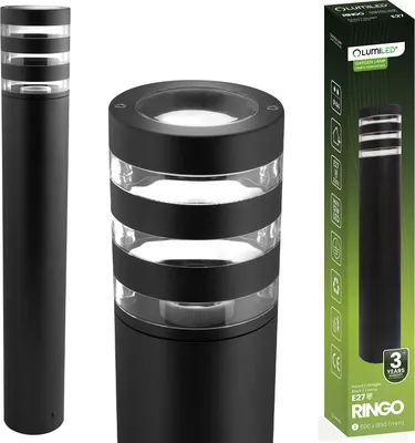 Obrázok produktu pre LUMILED svetlo na cestu vonkajšie stĺpikové svetlo 60cm IP54 E27 zásuvka max. 13W vonkajšia stojacia lampa stojaca lampa vonkajšie svetlo vonkajšie osvetlenie záhradné svetlo svetlo cesta