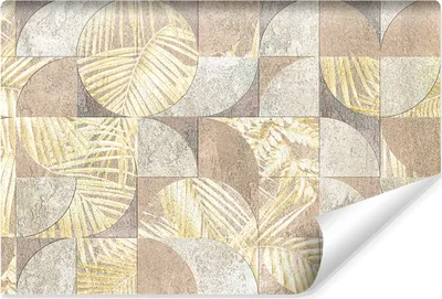 Produktbild von Muralo Selbstklebende Fototapete Für Wohnzimmer BETON Abstraktion Blätter Pflanzen Retro Br. 152.5cm x Hö. 104cm
