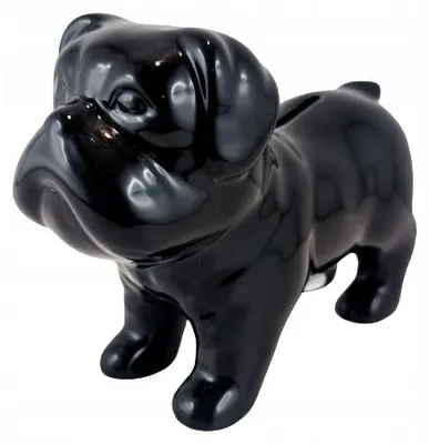 Produktbild von Ewax Schwarze Mops Sparschwein Keramik 12 cm Geschenk