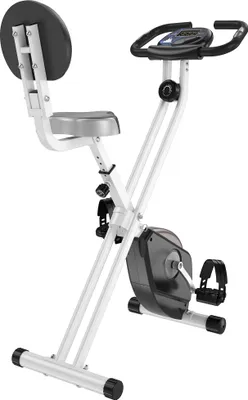 Produktbild von HOMCOM Rower treningowy z 8-stopniową regulacją oporu magnetycznego stalowy z regulacją wysokości czarny+szary 43x97x109 cm