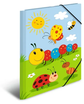 Productafbeelding van HERMA verzamelmappen A4, kindergebruiksset, 3 stuks, hoekverstevigingsmappen van karton