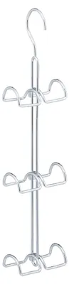 Produktbild von Relaxdays Handtaschenbügel 6 Haken, platzsparende Handtaschen Aufbewahrung, Taschenhaken Metall, Taschenhalter, silber