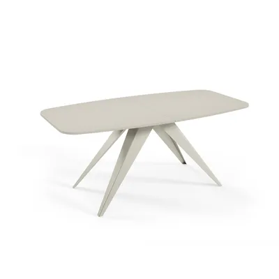 Produktbild von Ausziehbarer Esstisch FLER, Loft-Stil, modern, skandinavisch, Durchmesser: 160/198 cm, Farbe: Kaschmir/Kaschmir