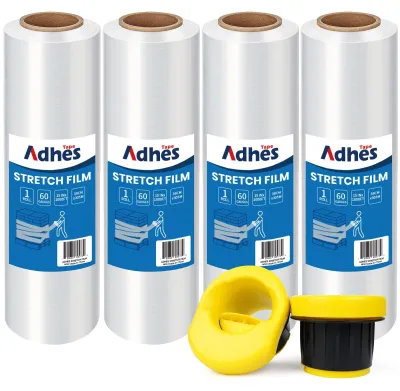 Productafbeelding van Solidchoice - Stretchfolie Rol 60 Gauge, 15" x 1000ft voor Verpakking